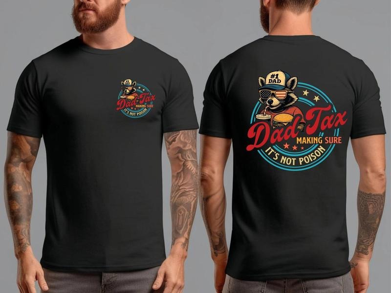 Racoon Dad Tax Making Sure It's Not Poison Fathers Day T-Shirt, Funny Dad Tax Shirt, Gift For Dad, Dad Jokes, Humorous...
