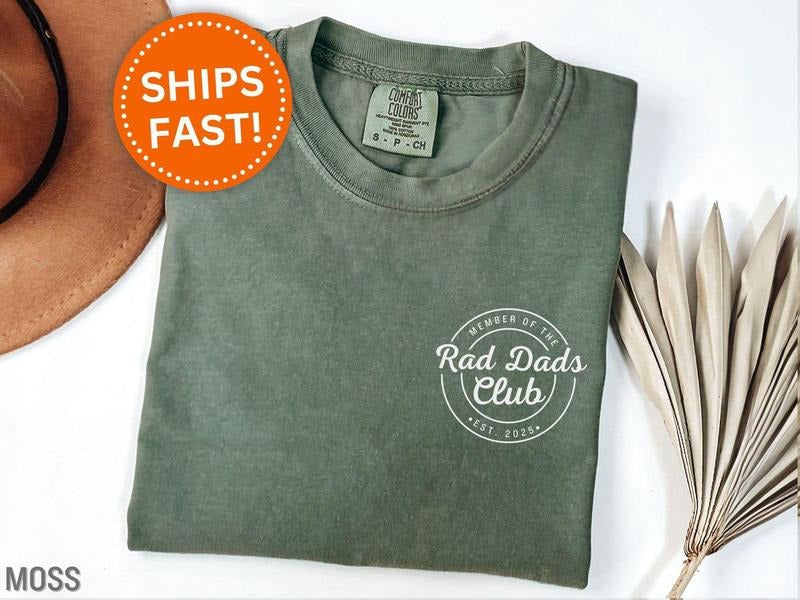 Rad Dads Club Shirt, Custom Rad Dads Club T-Shirt for New Dad Est. Shirt Rad Dad Est. Shirt Gifts for Father's Day for...