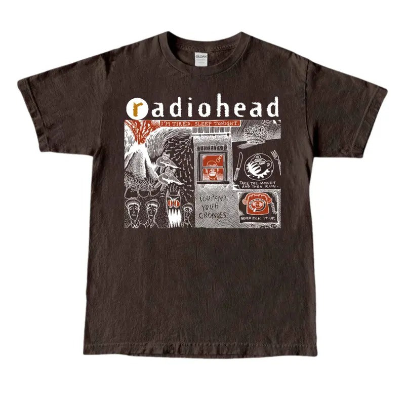 Radiohead Shirt, Radiohead Cotton T-shirt Unisex Short Sleeve Tops Gift for Fan Hoodie, Sweatshirt | HypeDripTees.com