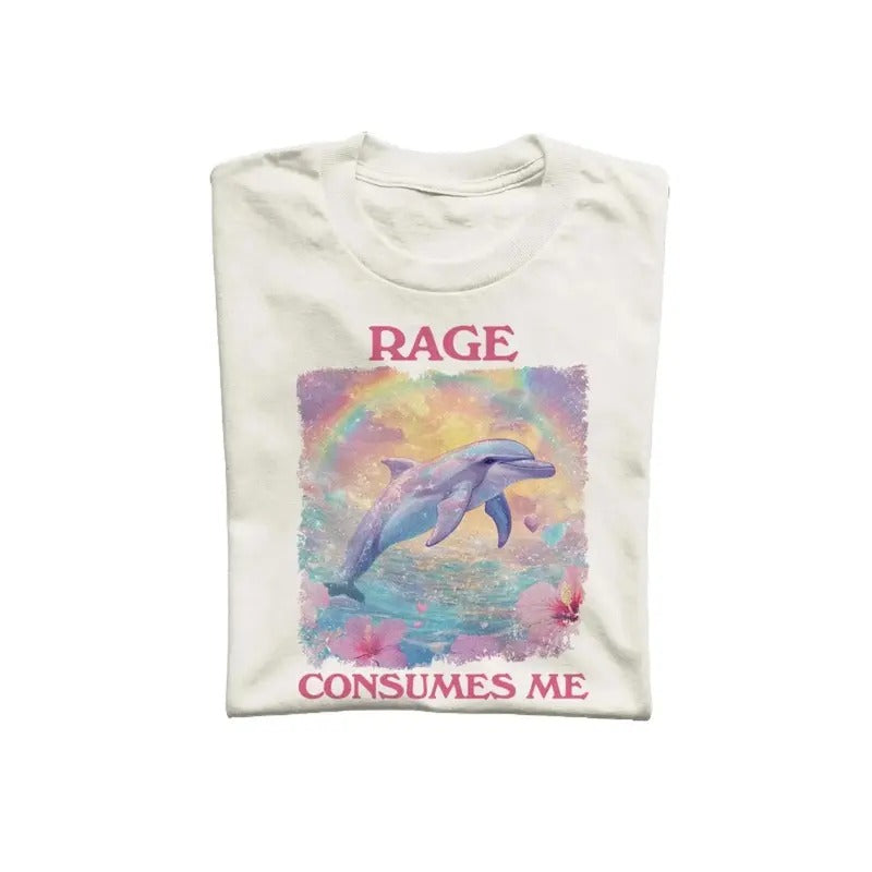 Rage Consumes Me Unisex T Shirt, Weird T-Shirt, Dolphin T Shirt Hoodie, Sweatshirt | HypeDripTees.com