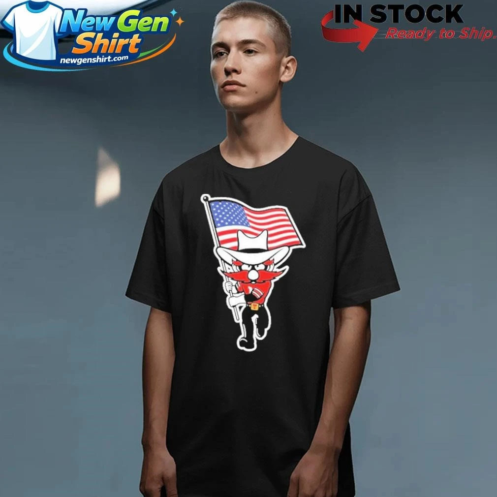 Raider Red America Flag Logo Shirt