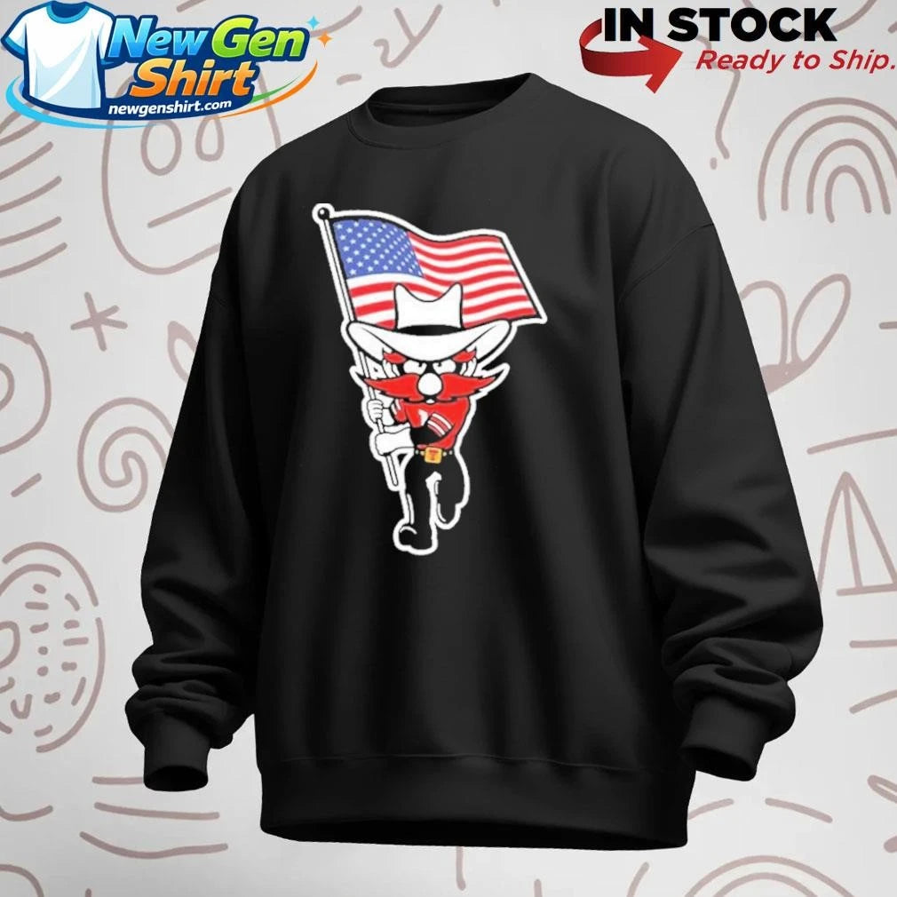 Raider Red America Flag Logo Shirt