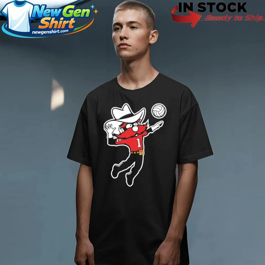 Raider Red Volleyball Logo Shirt