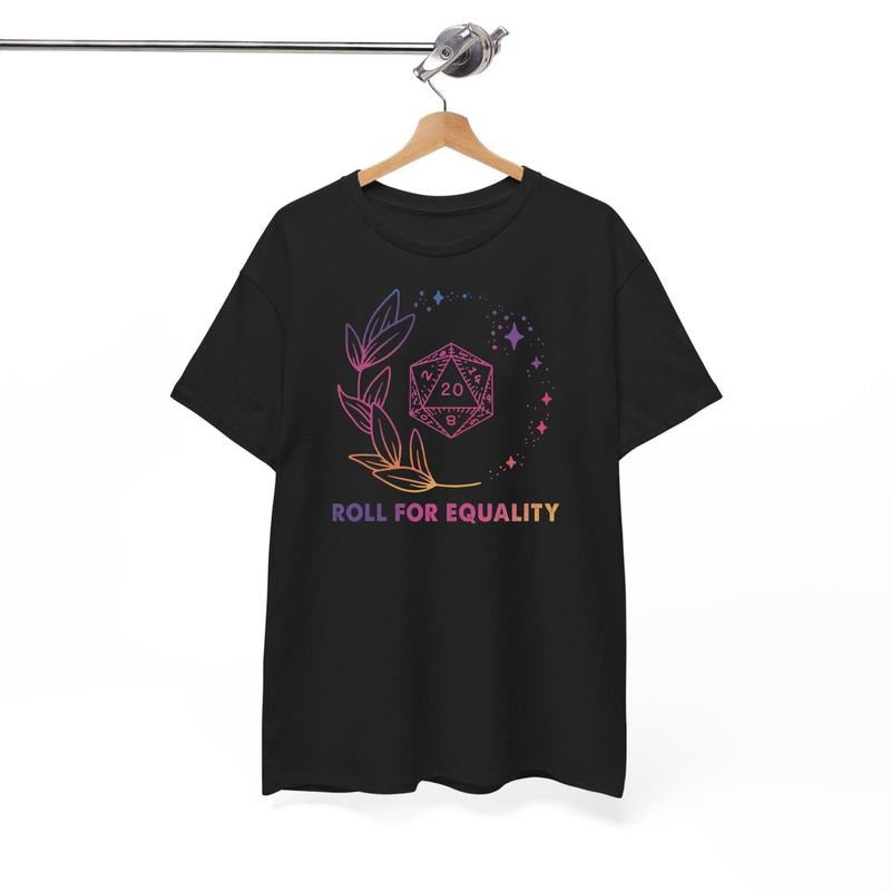 Rainbow DND D20 Dice DnD Roll Equality D&D Shirt Dnd Mom Shirt Dungeons Dragons Shirt T-Shirts, Hoodie, Sweatshirt