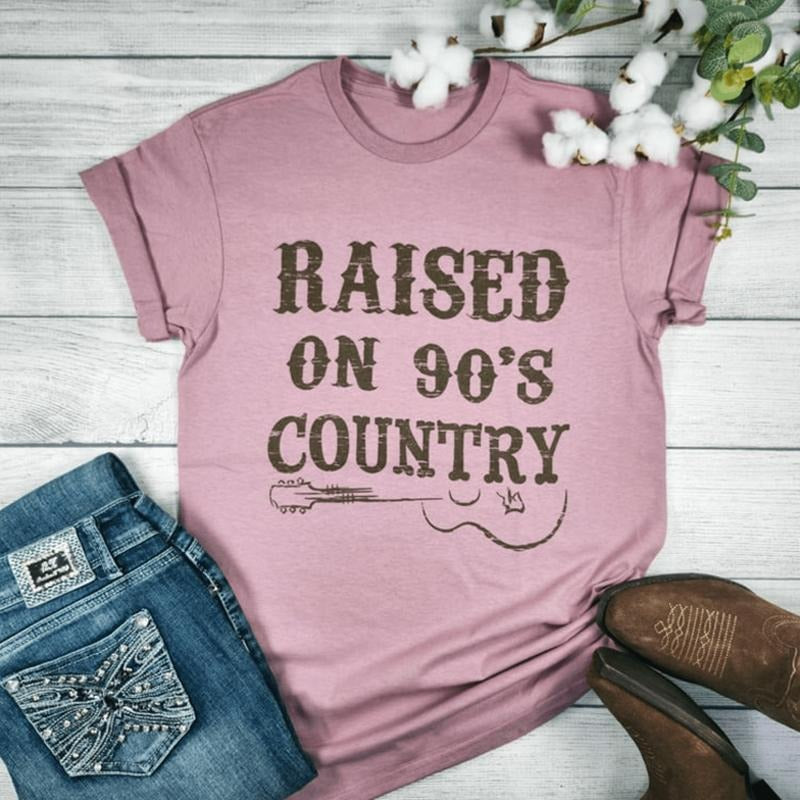 Raised on 90's Country Graphic T-shirt Hoodie, Sweatshirt | HypeDripTees.com