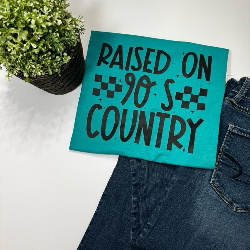 Raised on 90s Country Tshirt - Comfort Womenswear Top for  Summer Hoodie, Sweatshirt | HypeDripTees.com