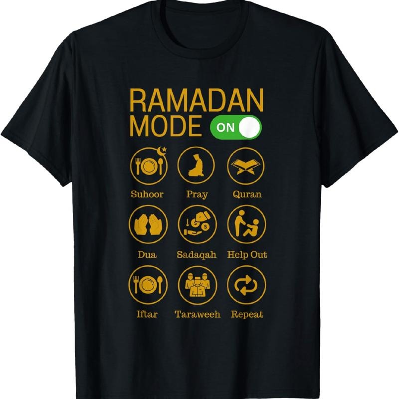 Ramadan Mode On T-Shirt With Islamic Holiday Symbols And Motifs Hoodie, Sweatshirt | HypeDripTees.com