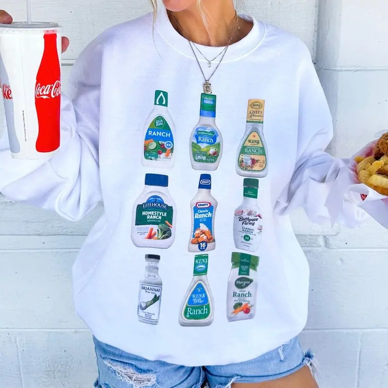 'Ranch Bottles' Pullover Sweatshirt T-Shirts, Hoodie | HypeDripTees.com