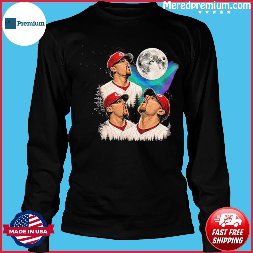 Randy Wolf Philadelphia Phillies Wolf Howling Meme T-Shirt