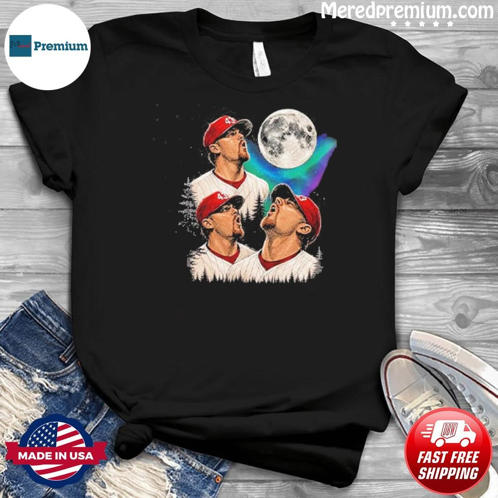 Randy Wolf Philadelphia Phillies Wolf Howling Meme T-Shirt