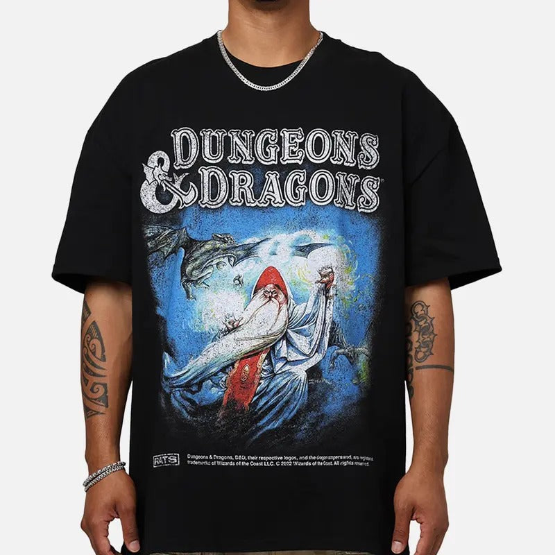 Rats Get Fat X Dungeons And Dragons Wizard Vintage T-ShirtTrending Movie shirt Vintage 90s T-shirt Movie fans gift for...