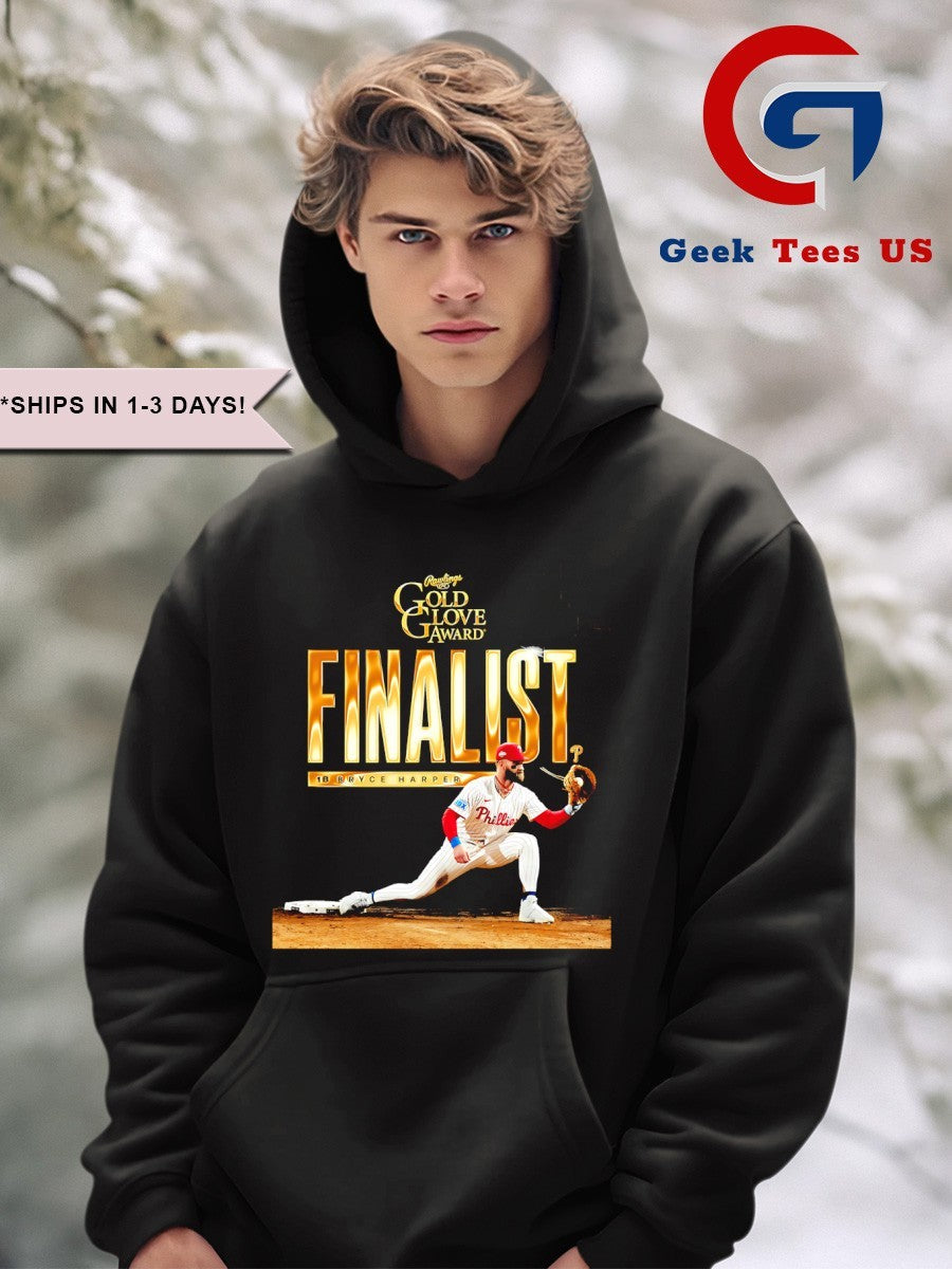 Rawlings Gold Glove Award Finalist Bryce Harper Philadelphia Phillies baseball shirt