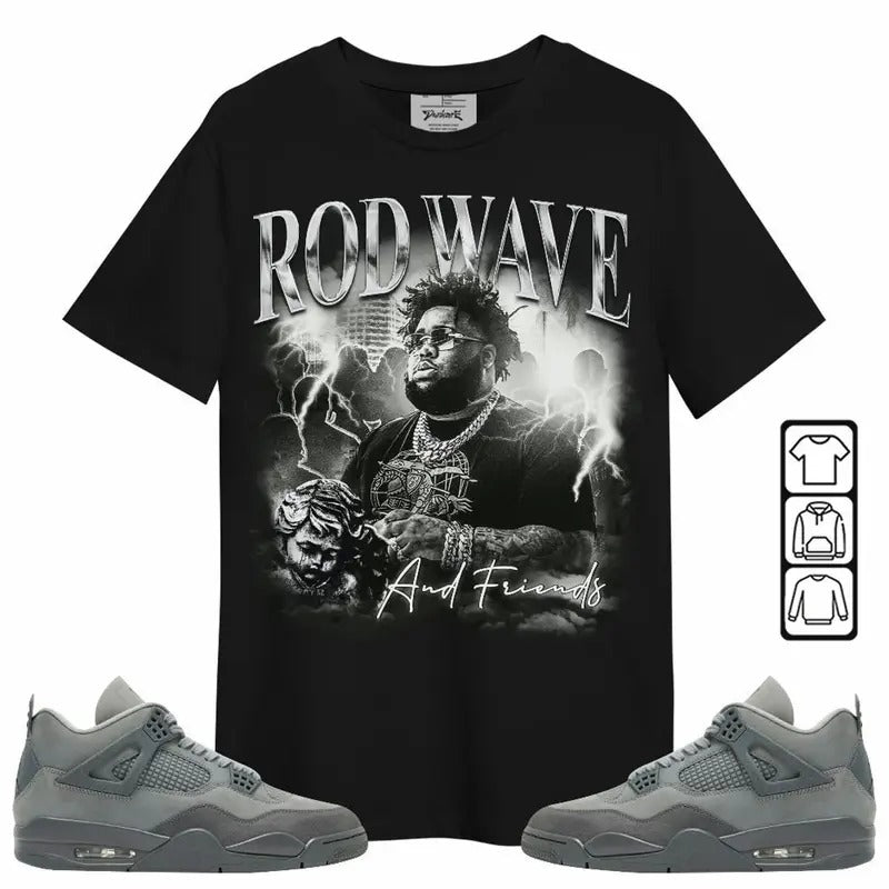 Rd Wave Rap Unisex Shirt, Shirt To Match Sneaker 4S Wet Cement, Graphic Tshirt Streetwear Shortsleeve Cotton Menswear Top...