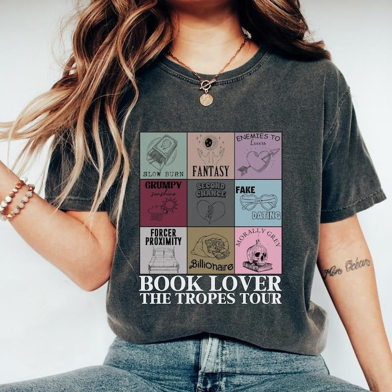 Reading Eras Book Tropes  Shirt, Romance Book Gift, Romance Book Genres Bookish Crewneck, Book Lover Gift, In My Reading...