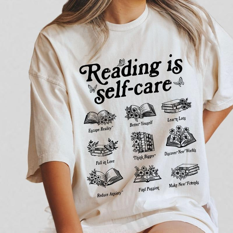 Reading Is Self Care Shirts, Book Lover Shirt, Shirt For Women, Read More Books Shirt, Gift For Book Lover, Bookish...