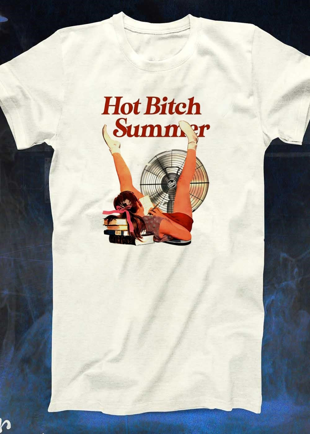 Reading and Relaxing with a Fan Hot Bitch Summer T-Shirt