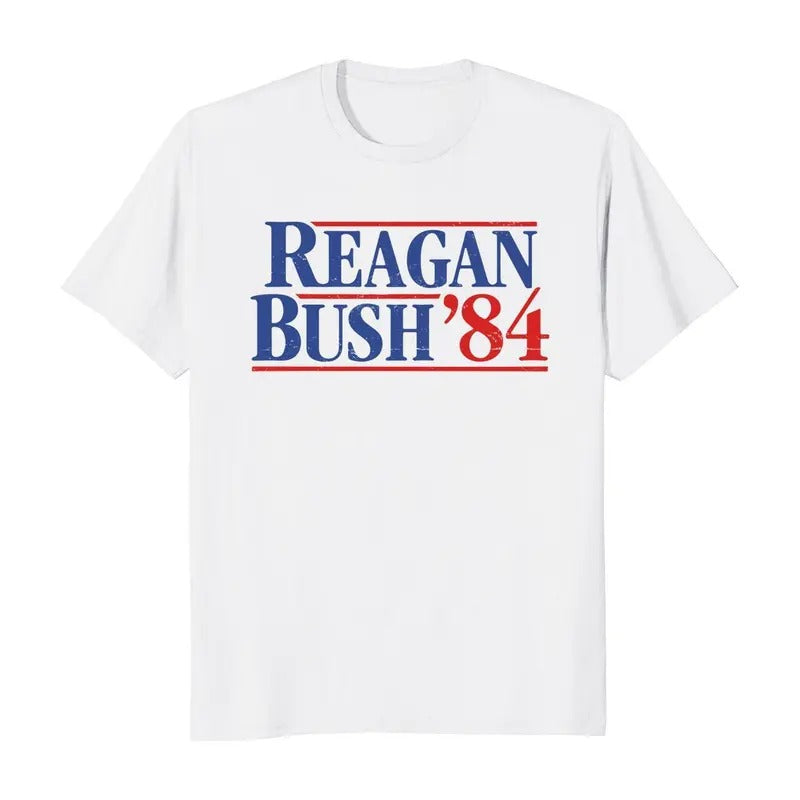 Reagan Bush '84 Conservative Republican GOP Unisex Vintage Style T-Shirt Hoodie, Sweatshirt | HypeDripTees.com