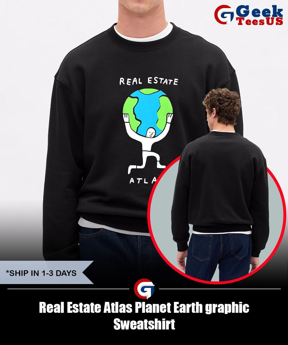 Real Estate Atlas Planet Earth graphic shirt