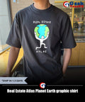 Real Estate Atlas Planet Earth graphic shirt