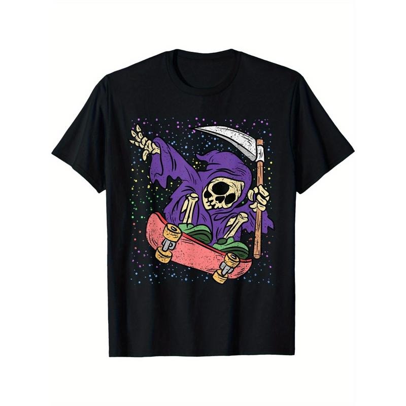 Reaper Skateboard Halloween costume Fun Ghost skateboard T-shirt Made in USA Hoodie, Sweatshirt | HypeDripTees.com