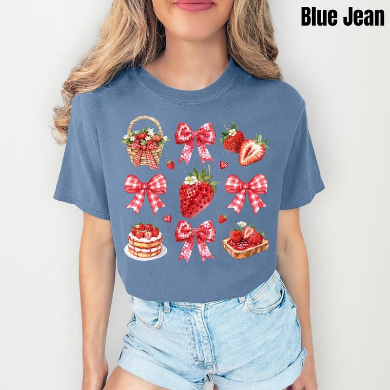 Red Berry Bow Collage Comfort Colors T-Shirt 'NLB' Hoodie, Sweatshirt | HypeDripTees.com