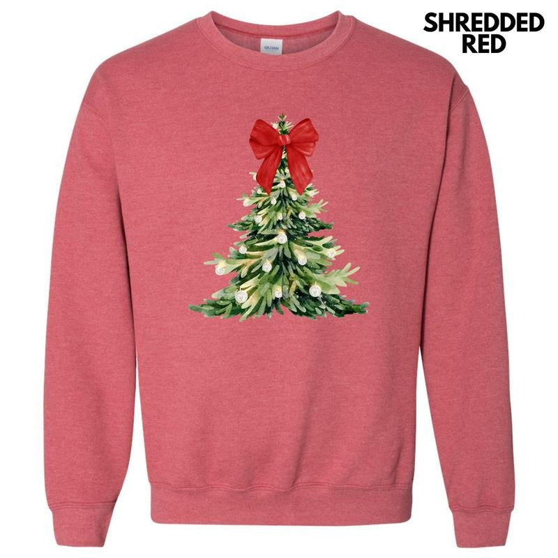 Red Elegant Christmas Tree Sweatshirt 'NLB' T-Shirts, Hoodie | HypeDripTees.com