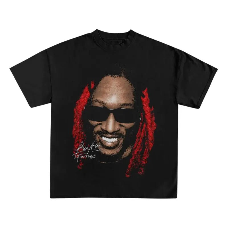 Red Hair and Sh4des Graphic T-Shirt, Iconic Streetwear Tee, Hip Hop Style, Cotton T-Shirt, Crew Neck T-Shirt, Unisex...