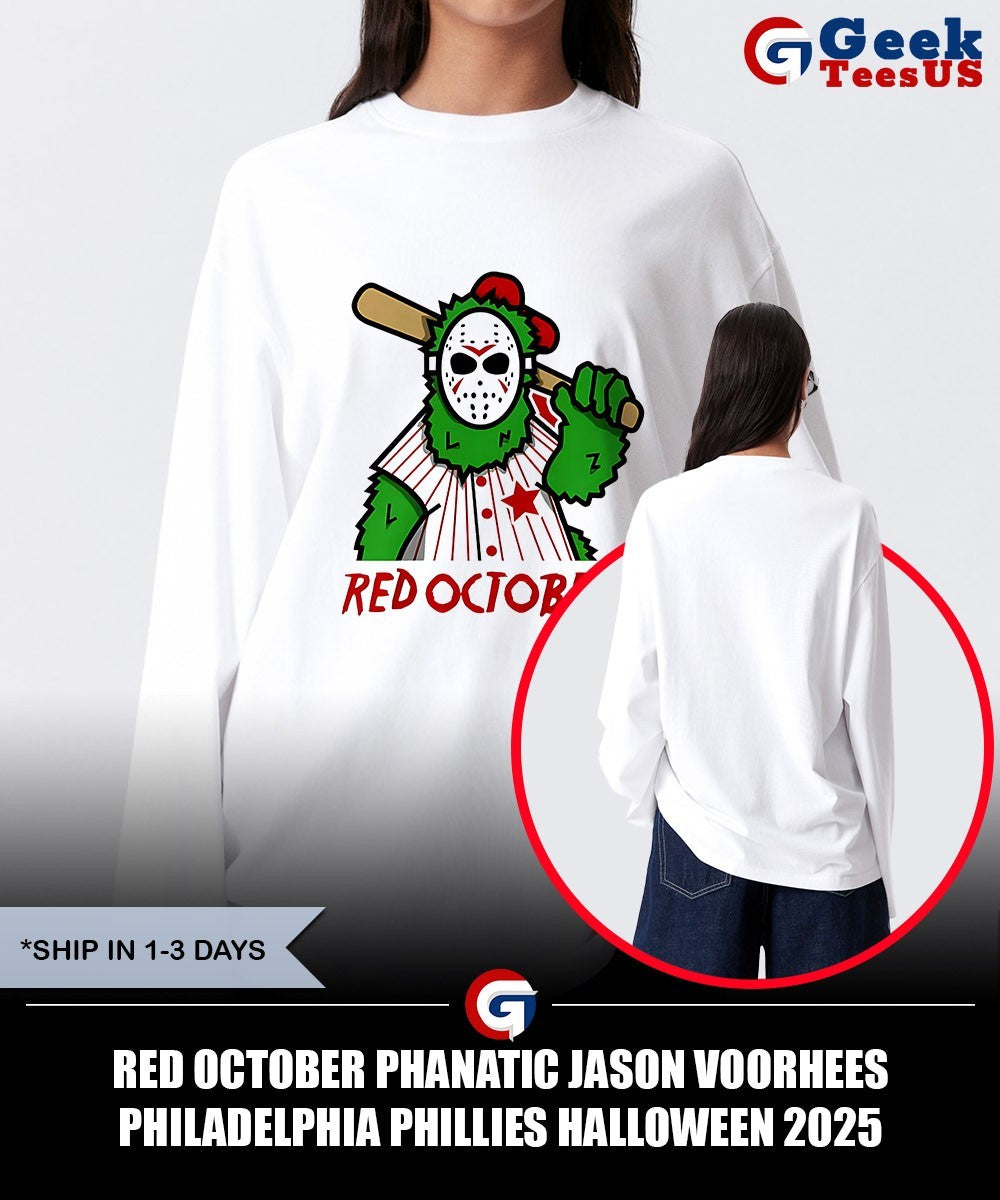 Red October Phanatic Jason Voorhees Philadelphia Phillies Halloween 2025 shirt