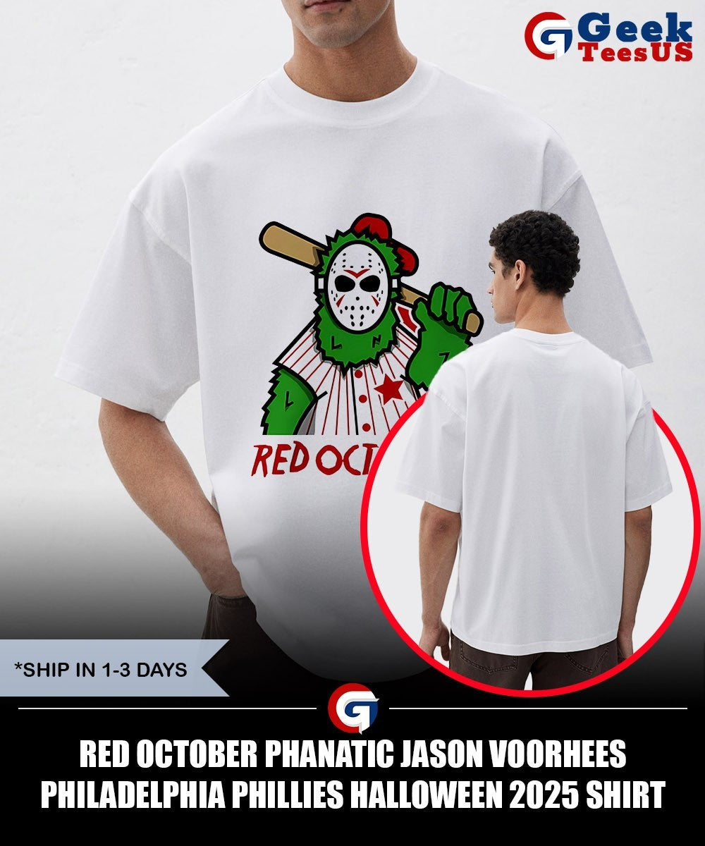 Red October Phanatic Jason Voorhees Philadelphia Phillies Halloween 2025 shirt