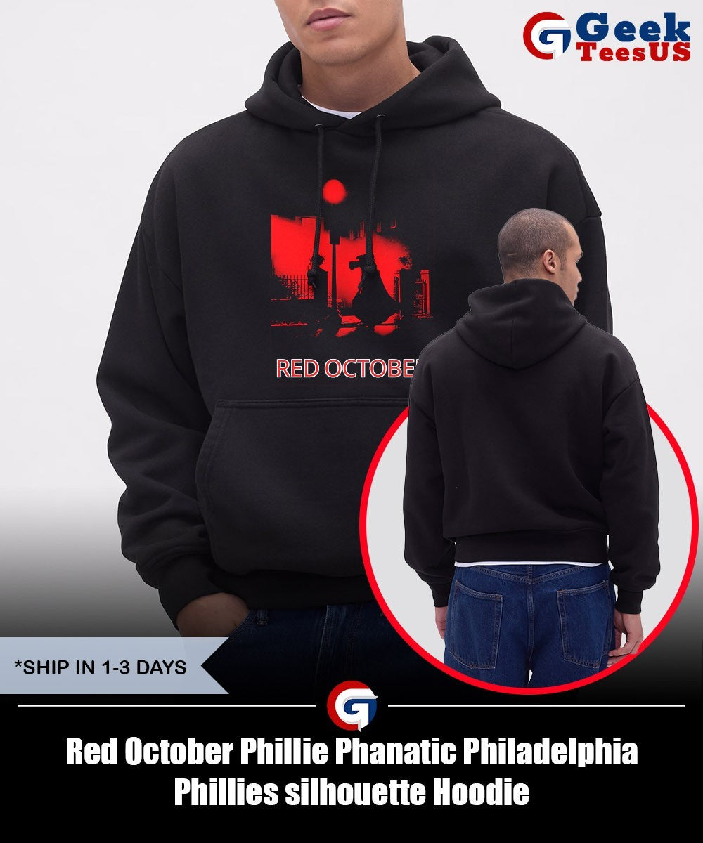 Red October Phillie Phanatic Philadelphia Phillies silhouette shirt