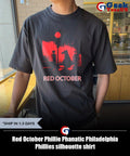 Red October Phillie Phanatic Philadelphia Phillies silhouette shirt