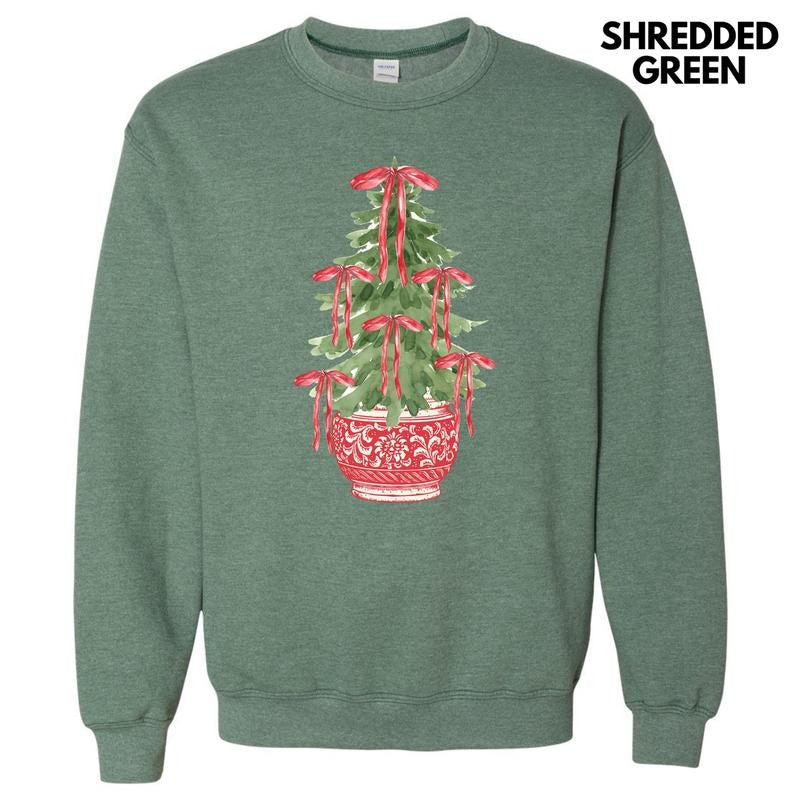 Red Potted Christmas Tree Sweatshirt 'NLB' T-Shirts, Hoodie | HypeDripTees.com