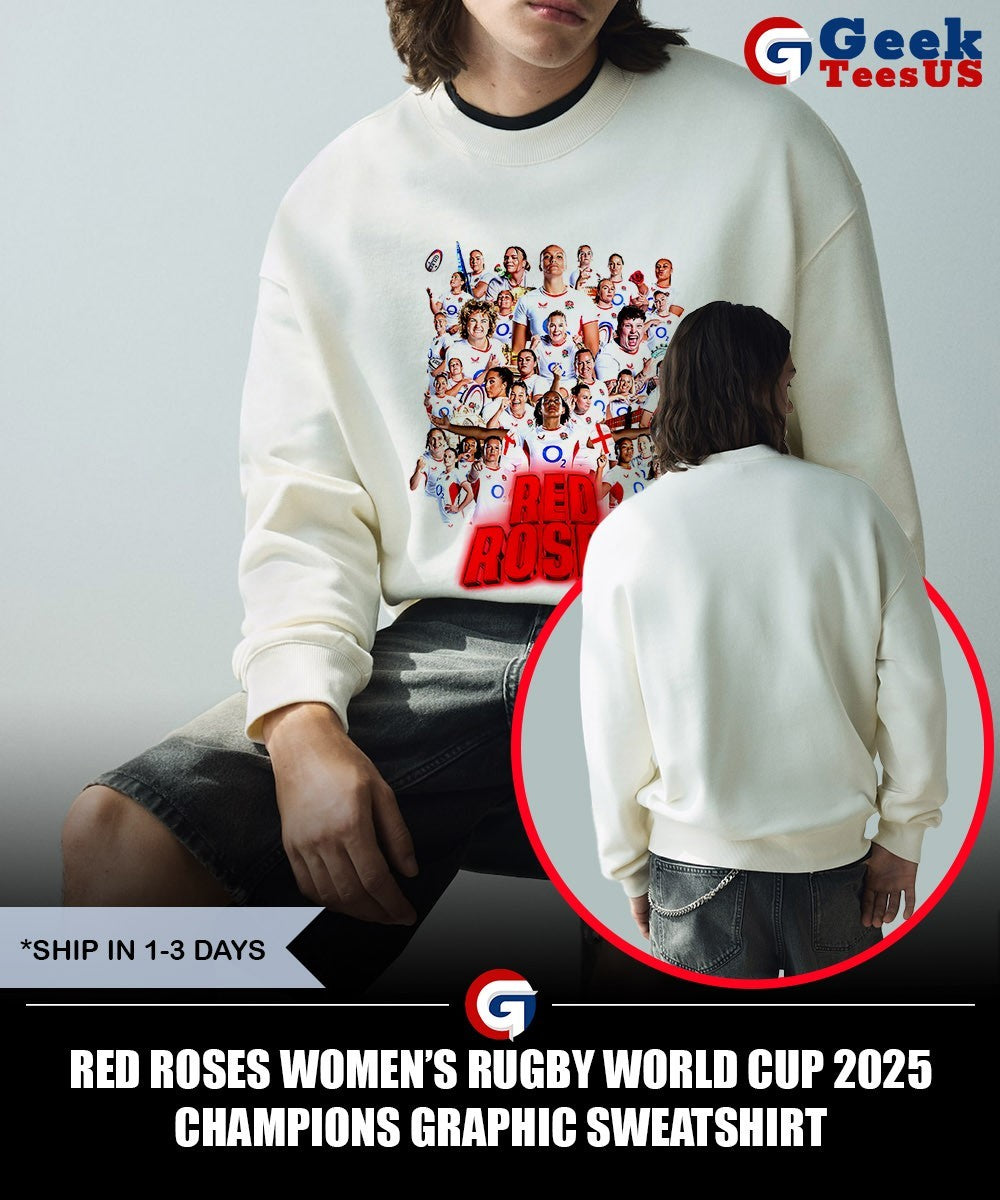 Red Roses Women’s Rugby World Cup 2025 Champions graphic shirt