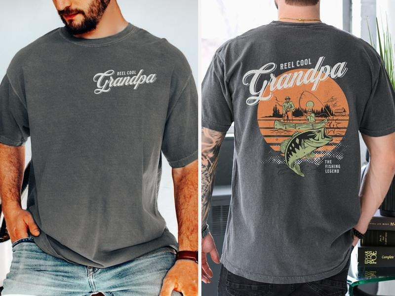 Reel Cool Grandpa Fishing Retro Shirt, Fishing Gift for Grandpa, Fishing Grandpa Funny, Father's Day Gift Hoodie, Sweatshirt