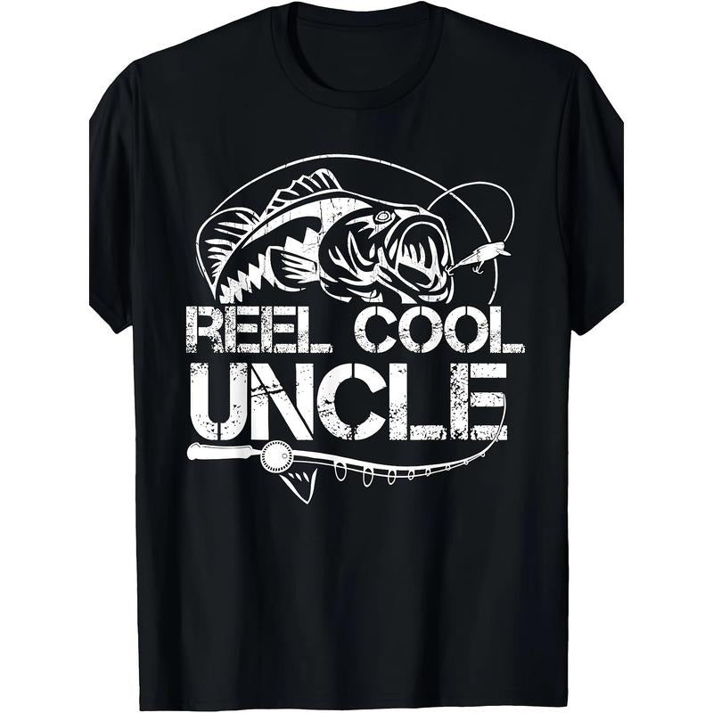 [Reel Cool Uncle Cotton Tee] Reel Cool Uncle Breathable Cotton T-Shirt - Round Neck, Stretchy Fabric, Perfect for...