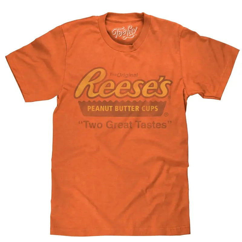 Reese's Peanut Butter Cup Two Great Tastes T-Shirt - Orange Hoodie, Sweatshirt | HypeDripTees.com