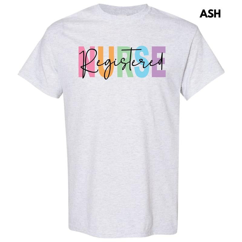 Registered Nurse Colorful Gildan Short Sleeve T-Shirt 'NLB' Hoodie, Sweatshirt | HypeDripTees.com