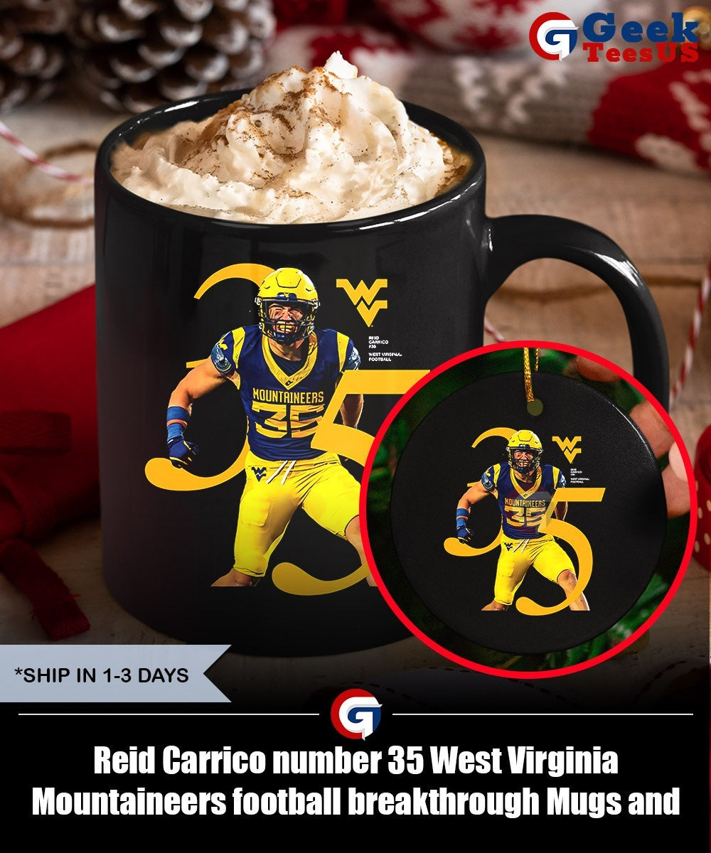 Reid Carrico number 35 West Virginia Mountaineers football breakthrough shirt