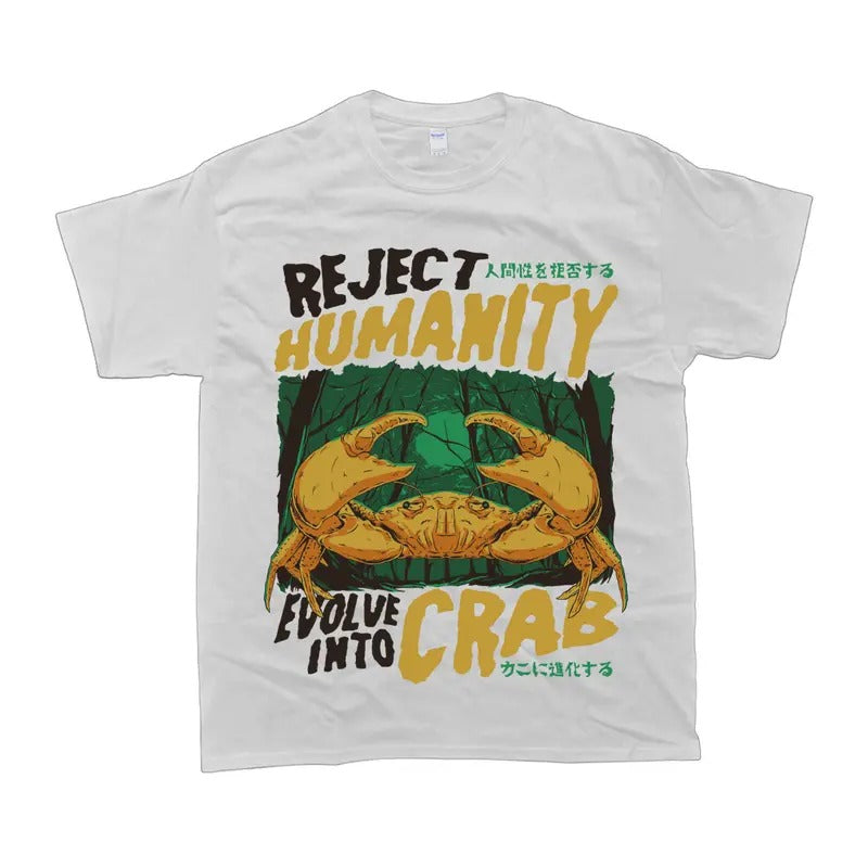 Reject Humanity Crab Meme Menswear Cotton Top T-Shirts, Hoodie, Sweatshirt