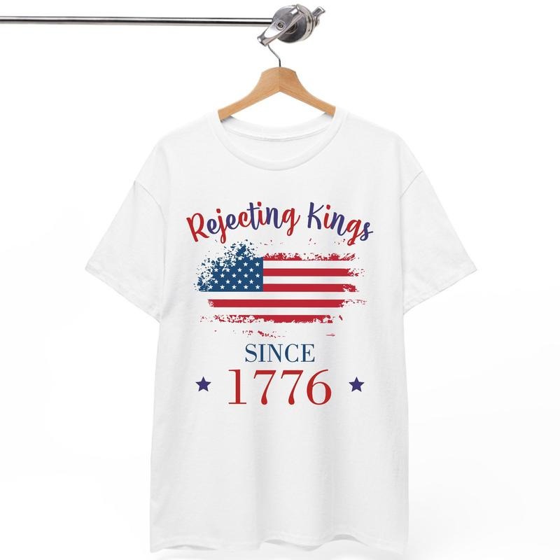 Rejecting Kings Since 1776 Protest T-Shirt, Pro Democracy T-Shirt, No Kings T-Shirt, Resist T-Shirt, Liberal...