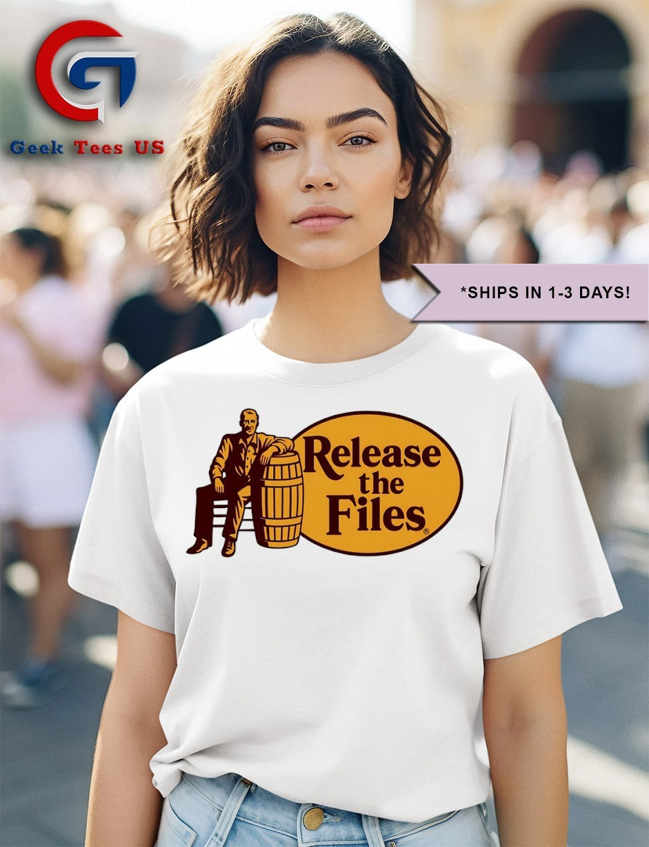 Release the Files Cracker Barrel logo shirt
