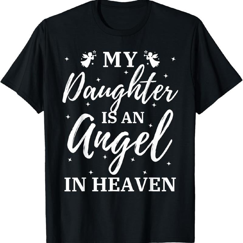 Remembering My Angel Daughter T-Shirt With Heartfelt Words Hoodie, Sweatshirt | HypeDripTees.com