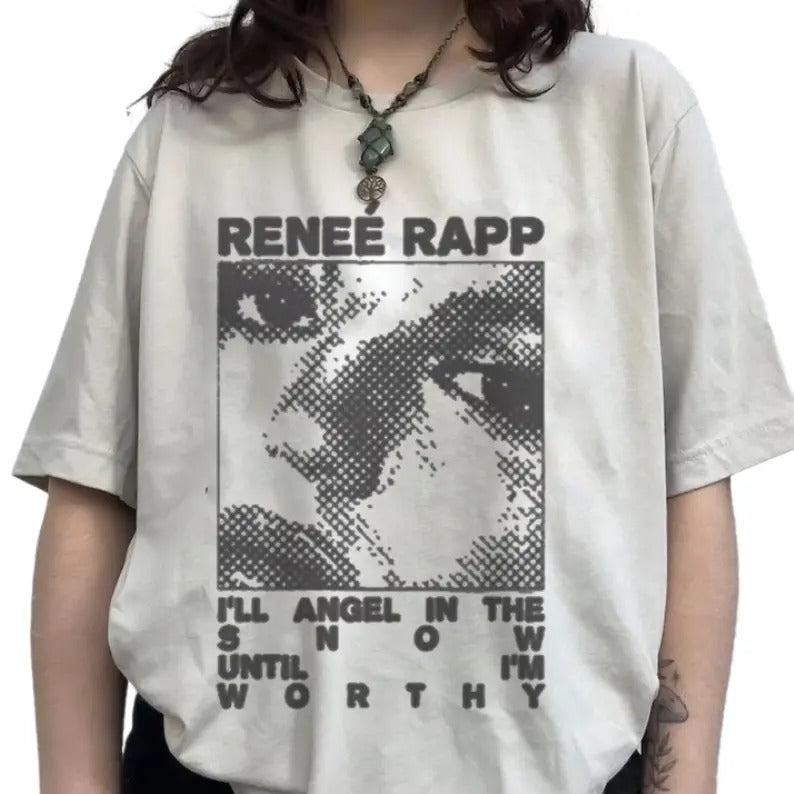 Renee Rapp Angel Retro T-shirt, Snow Angel Merch Shirt, Unisex T-Shirt, Gift for Women and Men, Trending T-Shirt Hoodie,...