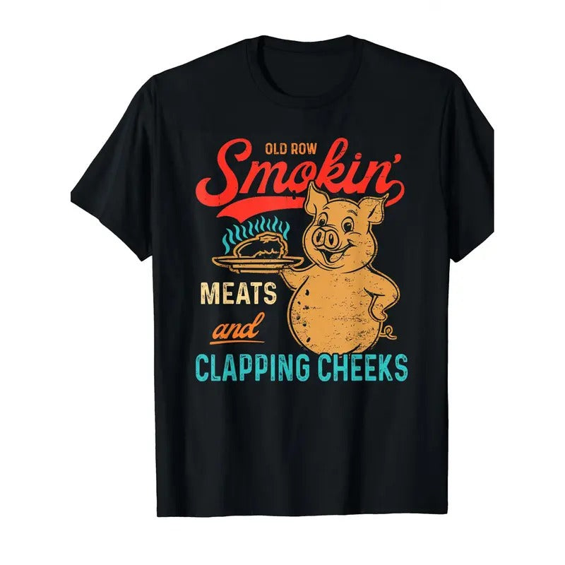 Replica ancient ribs smoked meat and clap hands cheek funny barbecue T-shirt Made in USA Hoodie, Sweatshirt