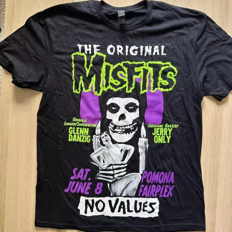 Reprint The Misfits No Values Festival Pomona 2024 T shirt classic Hoodie, Sweatshirt | HypeDripTees.com