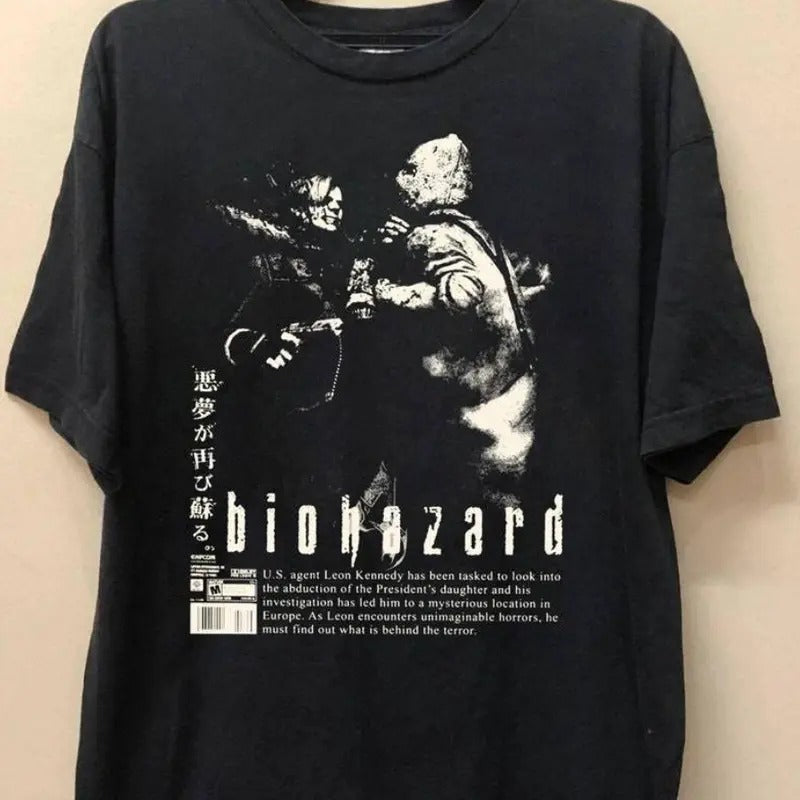 Resident Evil Gaming Shirt Leon S Kennedy Vintage Menswear T-Shirts, Hoodie, Sweatshirt