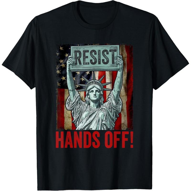 Resist Resistance Statue of Liberty Hands Off Protest T-Shirt Hoodie, Sweatshirt | HypeDripTees.com