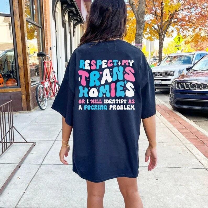 Respect my trans homies or i will identify as a problem shirt | trans ally | trans pride | gay rights | transgender pride...