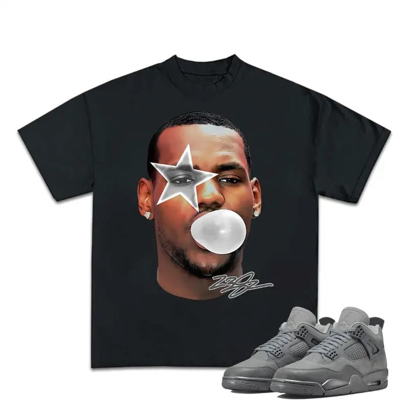 Retro 4S Wet Cement Unisex Shirt,  Lebron Bubble Wet Cement Unisex T-shirt, Shirt To Match Sneaker, Hiphop Rap Tee,...