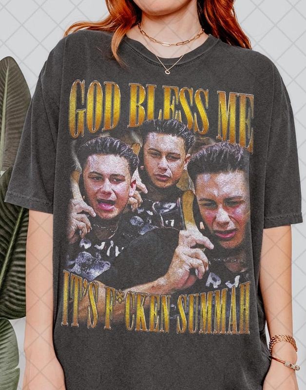 Retro 90's Comfort Colors God Bless Me It's F*Cken Summah T-Shirt, Summer Party Fan Bootleg Tee T-Shirt, Gift For Women...